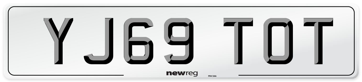 YJ69 TOT Number Plate from New Reg